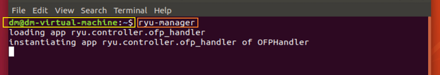 开启ryu控制器示意图